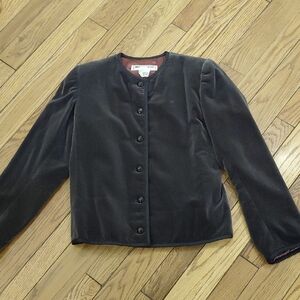 Vintags Saint Laurent Brown Velvet Women's Blazer Sz 38